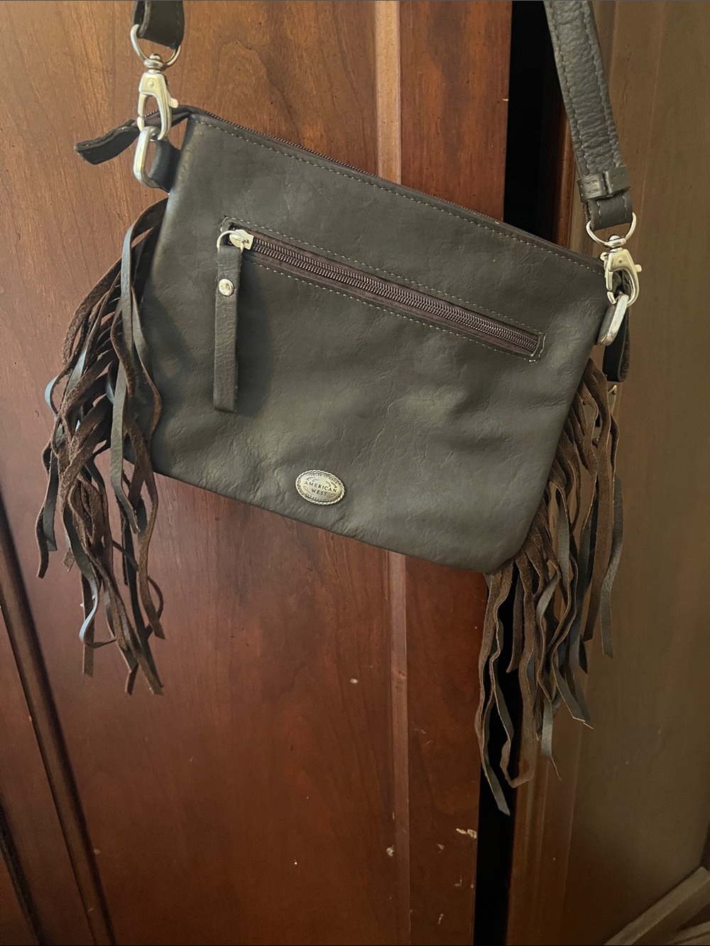 AMERICAN WEST Fringed Horses Handbag - Picture 4 of 8